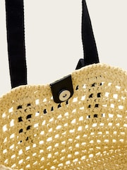 AllSaints Green Celayne Paper Mesh Bag - Image 6 of 7