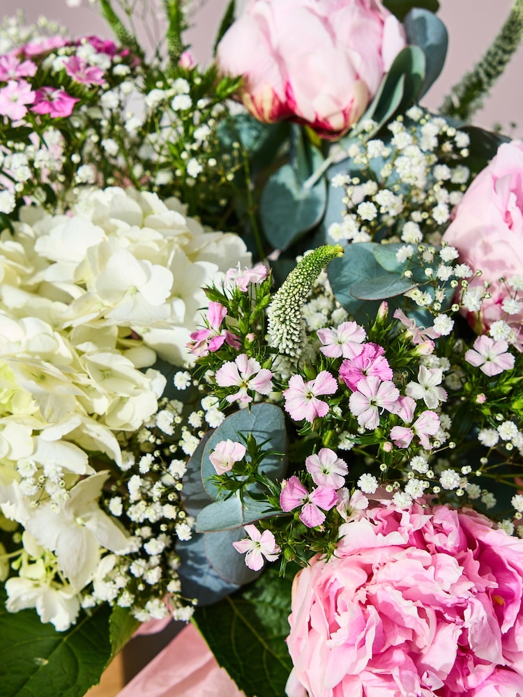 Lipsy Summer Peonies Bouquet in Hatbox - Image 2 of 5