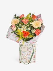 Cath Kidston Summer Peach Bouquet in Floral Giftbag - Image 3 of 4