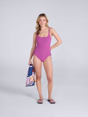Animal Purple Madelyn  Tie Side Swimsuit - Image 2 of 4