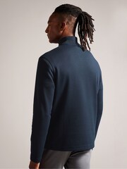 Ted Baker Navy Blue Morric Light Half Zip Jumper - Image 2 of 6