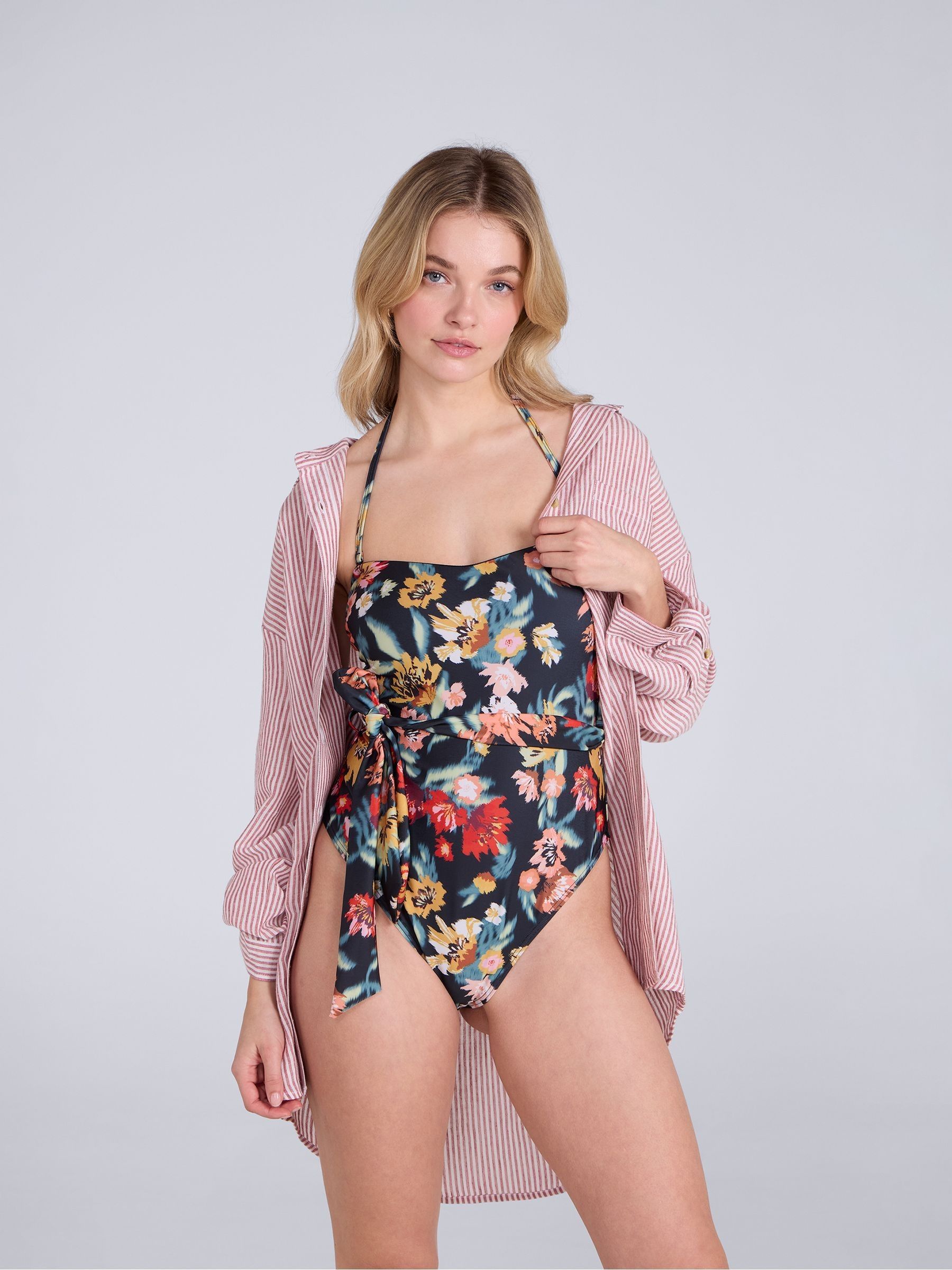 Next：日本 Animal Printed Bandeau ベルト付き水着 from Next Japan