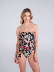Animal Black Printed Bandeau Belted Swimsuit - Image 3 of 5