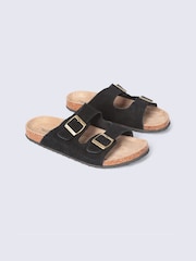 Animal Black Avery Casual Leather Sliders - Image 1 of 3