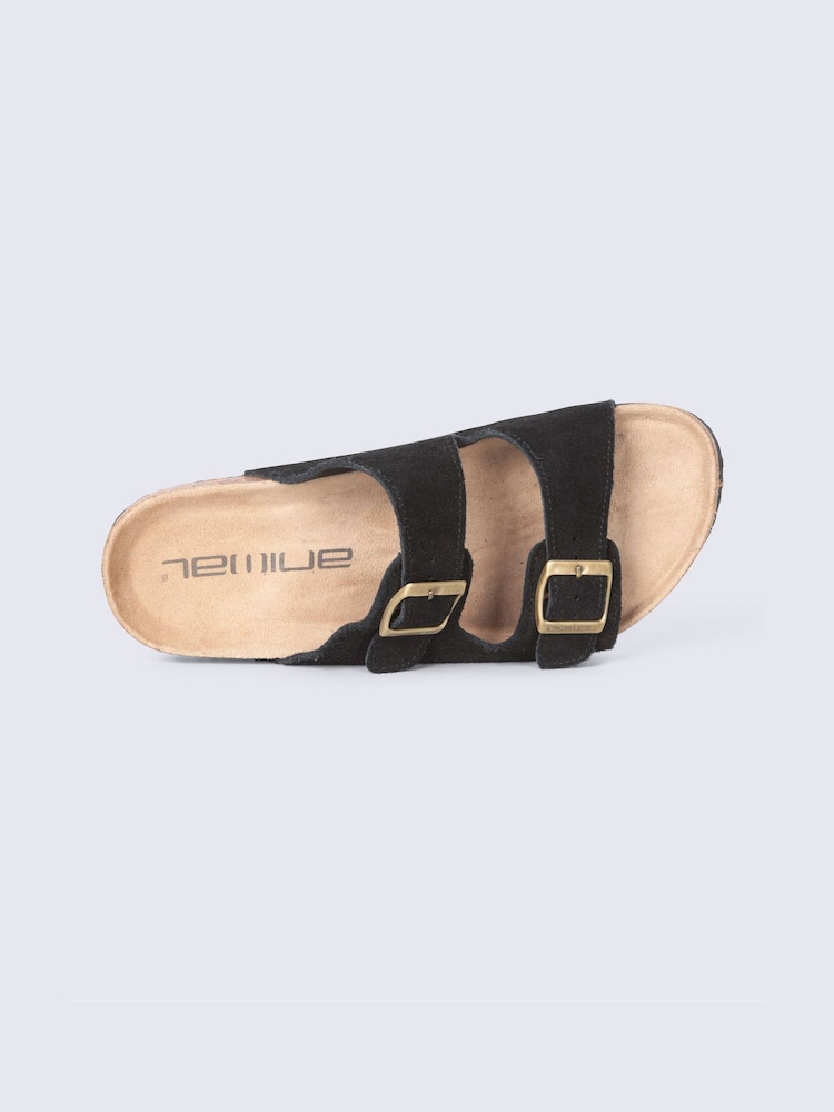 Animal Black Avery Casual Leather Sliders - Image 2 of 3