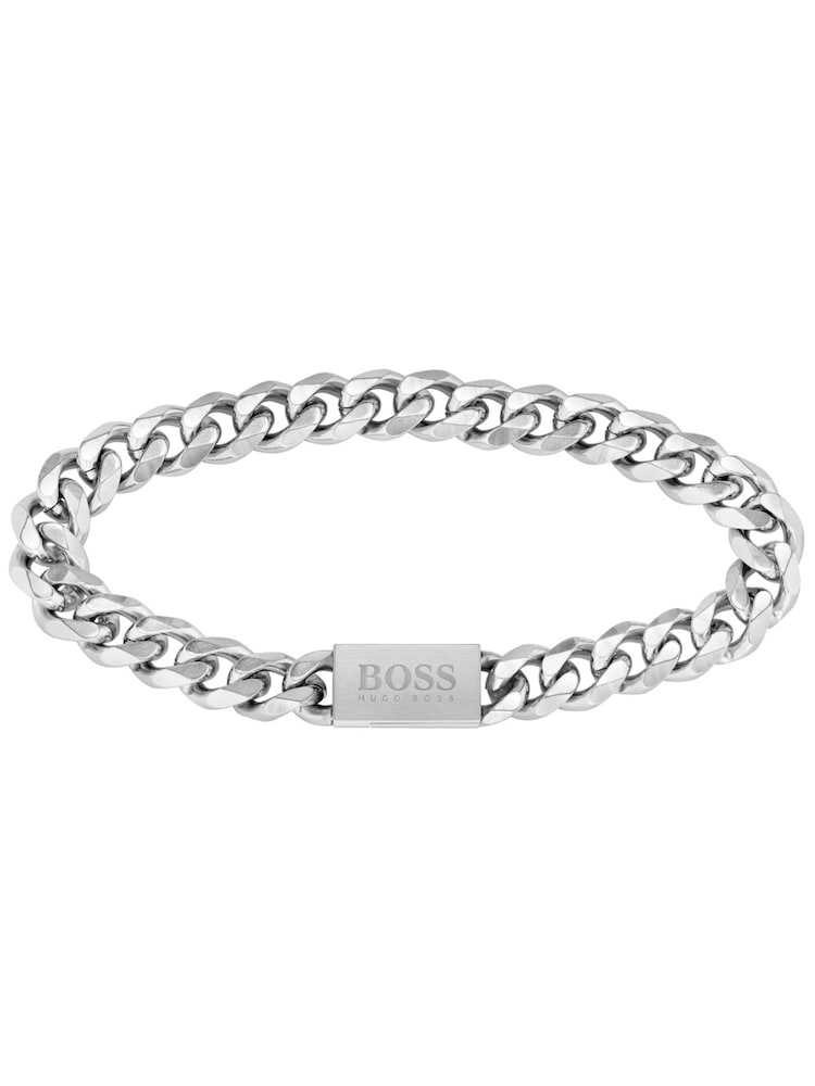 BOSS Silver Jewellery Gents  Chain Link Bracelet - Image 1 of 5