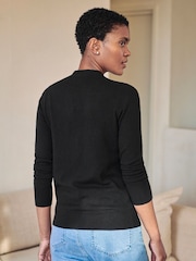 Pure Collection Cashmere V-Neck Long Sleeve Cardigan - Image 5 of 7