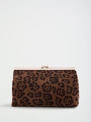 Friends Like These Leopard Print Knotted Detail Clutch Bag - Image 7 of 7