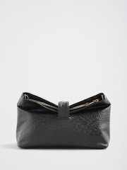 Negru texturat - Friends Like These Scrunch Chain Shoulder Bag - Imaginea 4 din 6