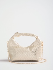 Friends Like These Gold Weave Grab Handle Clutch - Image 5 of 8