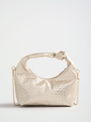 Friends Like These Gold Weave Grab Handle Clutch - Image 6 of 8