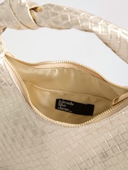 Friends Like These Gold Weave Grab Handle Clutch - Image 8 of 8