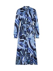Fabienne Chapot Blue Printed Midi Marina Dress - Image 3 of 4