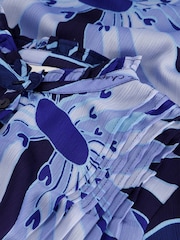 Fabienne Chapot Blue Printed Midi Marina Dress - Image 4 of 4