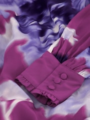 Fabienne Chapot Purple Erika Floral Belted Maxi Dress - Image 5 of 5