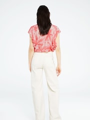 Fabienne Chapot Bibi Pink Printed Short Sleeve Blouse - Image 2 of 3
