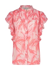 Fabienne Chapot Bibi Pink Printed Short Sleeve Blouse - Image 3 of 3