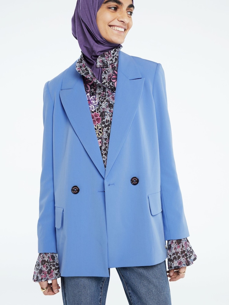 Fabienne Chapot Blue Benny Oversized Blazer - Image 1 of 5 Fabienne Chapot Blue Benny Oversized Blazer - Image 1 of 5