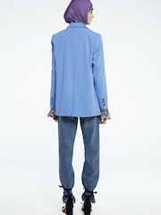 Fabienne Chapot Blue Benny Oversized Blazer - Image 2 of 5