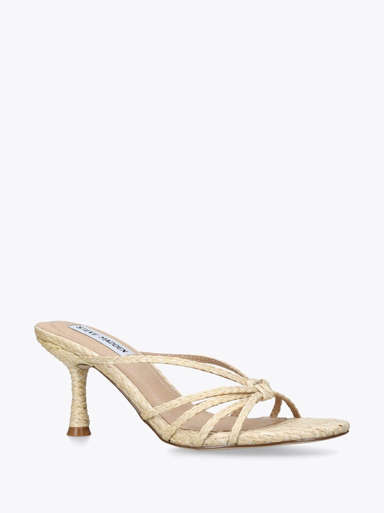 Steve Madden Cream Edna Raffia Sandals - Image 2 of 4