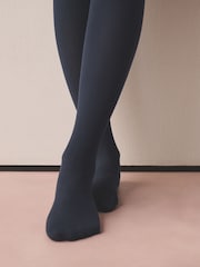 Midnight Navy Blue Thermal 100D Tights - Image 1 of 2