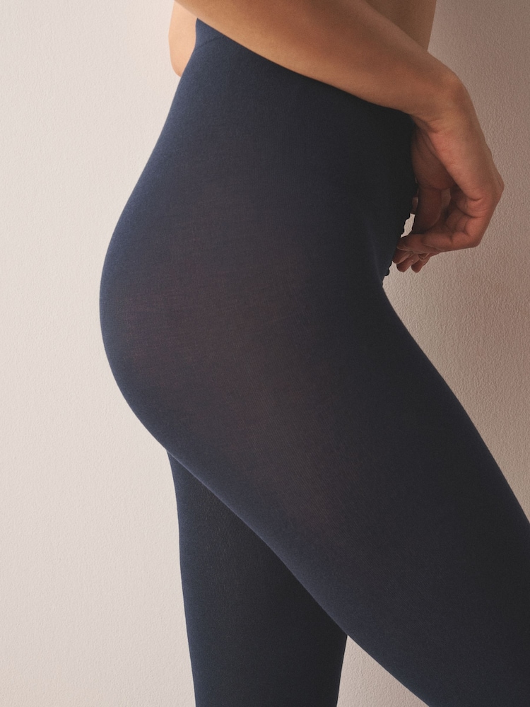 Midnight Navy Blue Thermal 100D Tights - Image 2 of 2 Midnight Navy Blue Thermal 100D Tights - Image 2 of 2