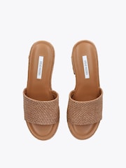 Steve Madden Brown Trippy Raffia Sandals - Image 3 of 4