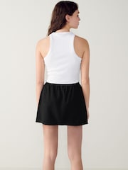 Black Tailored Pleated Mini Skirt - Image 4 of 6