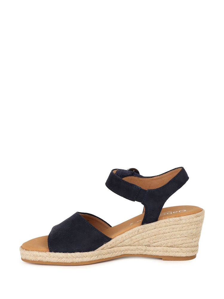 Gabor Blue Monica Wedge Heeled Sandals - Image 2 of 5 Gabor Blue Monica Wedge Heeled Sandals - Image 2 of 5