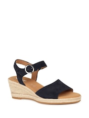 Gabor Blue Monica Wedge Heeled Sandals - Image 3 of 5