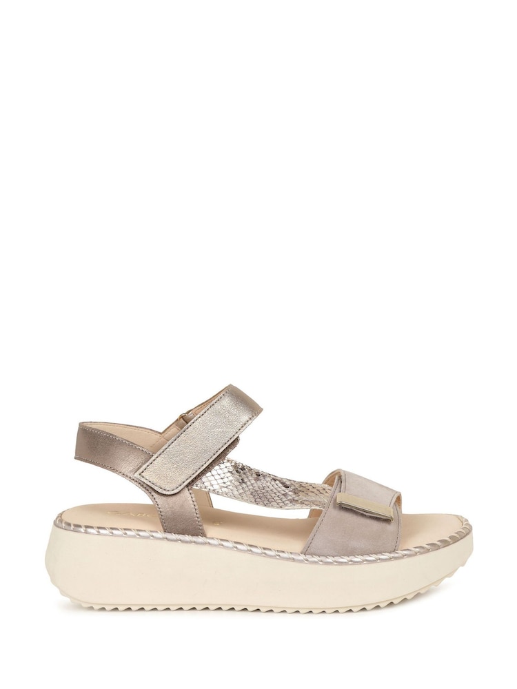 Gabor Metallic Foam Chunky Sandals - Image 1 of 5 Gabor Metallic Foam Chunky Sandals - Image 1 of 5
