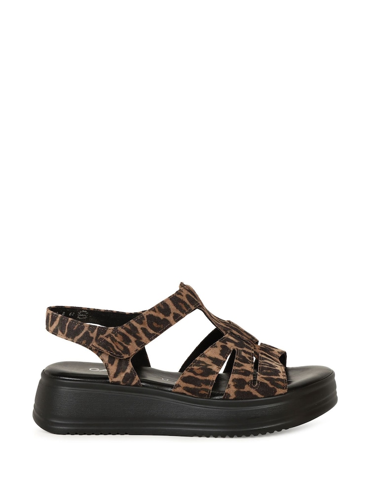 Gabor Animal Abel Wedge Heeled Sandals - Image 1 of 5