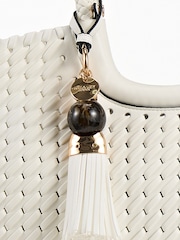 Luella Grey White Paige Small Whipstitch Tote - Image 6 of 7