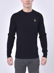 Luke 1977 Spare Rib Knitwear 100% Cotton Jumper - Image 1 of 7