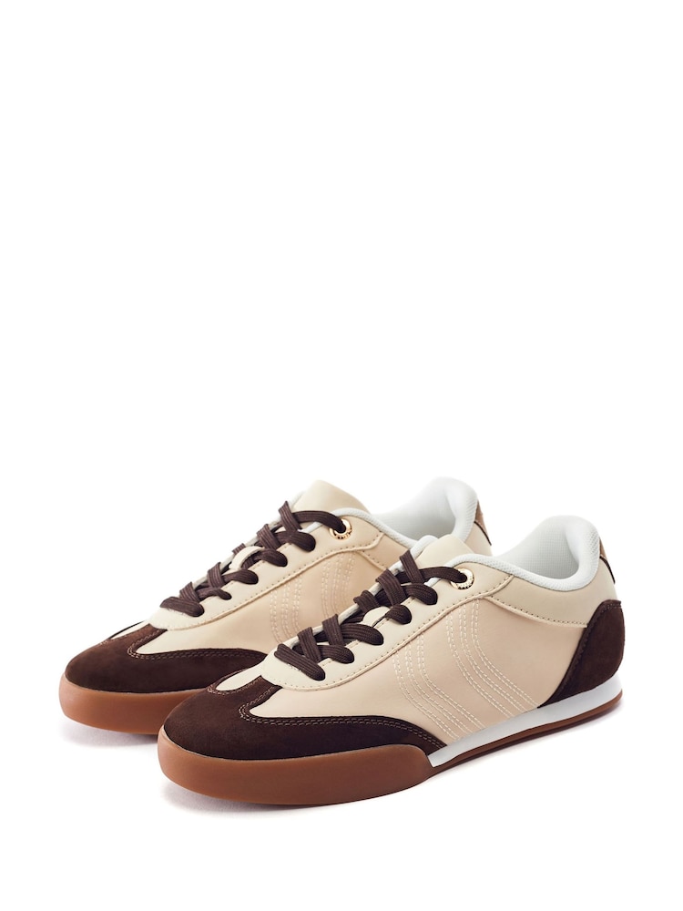 Moda in Pelle Natural Aromaa Panelled Trainers - Image 2 of 4 Moda in Pelle Natural Aromaa Panelled Trainers - Image 2 of 4
