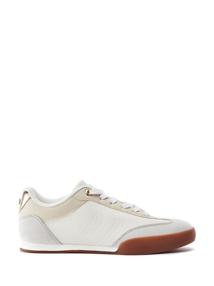 Moda in Pelle White Aromaa Panelled Trainers - Image 1 of 4