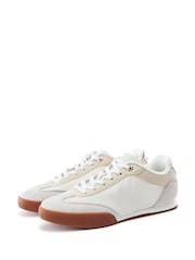 Moda in Pelle White Aromaa Panelled Trainers - Image 2 of 4