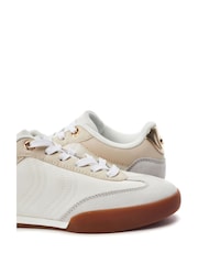 Moda in Pelle White Aromaa Panelled Trainers - Image 3 of 4