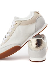 Moda in Pelle White Aromaa Panelled Trainers - Image 4 of 4