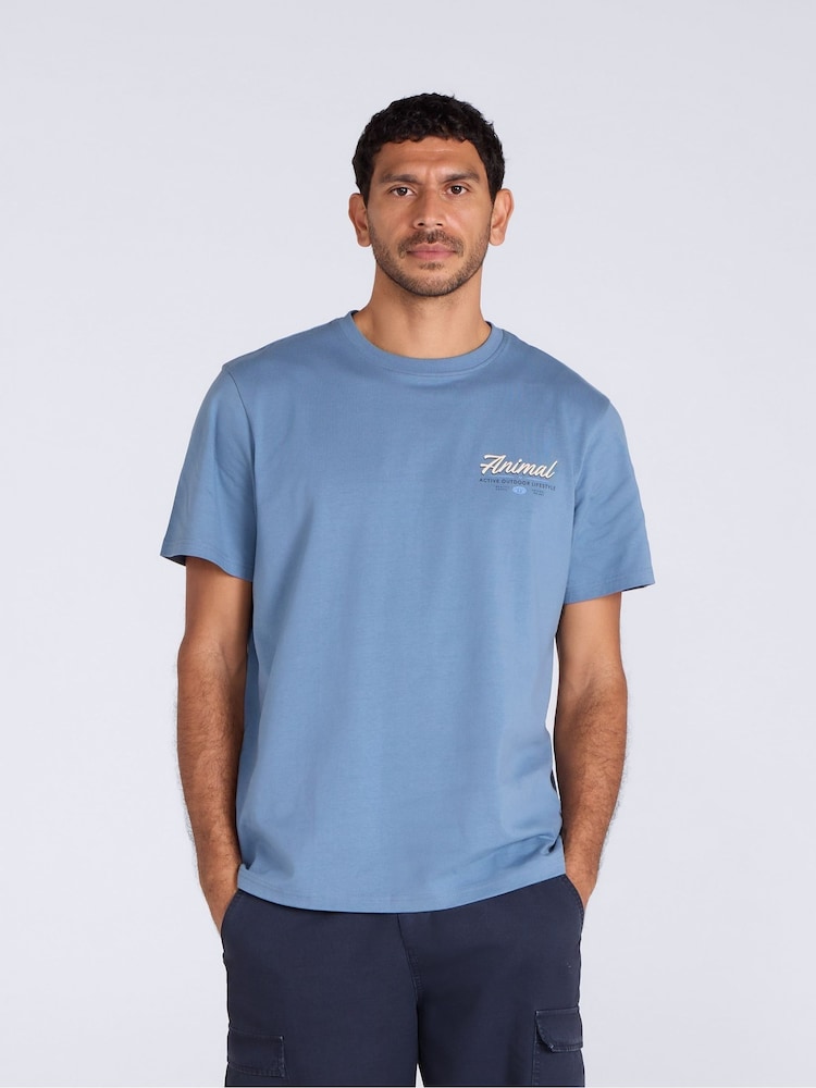Azul - Camiseta relajada de persecución de animales - Imagen 1 de 5
