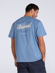 Azul - Camiseta relajada de persecución de animales - Imagen 2 de 5