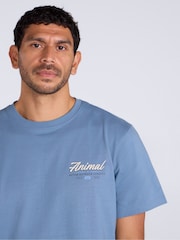 Azul - Camiseta relajada de persecución de animales - Imagen 3 de 5