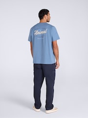 Azul - Camiseta relajada de persecución de animales - Imagen 5 de 5