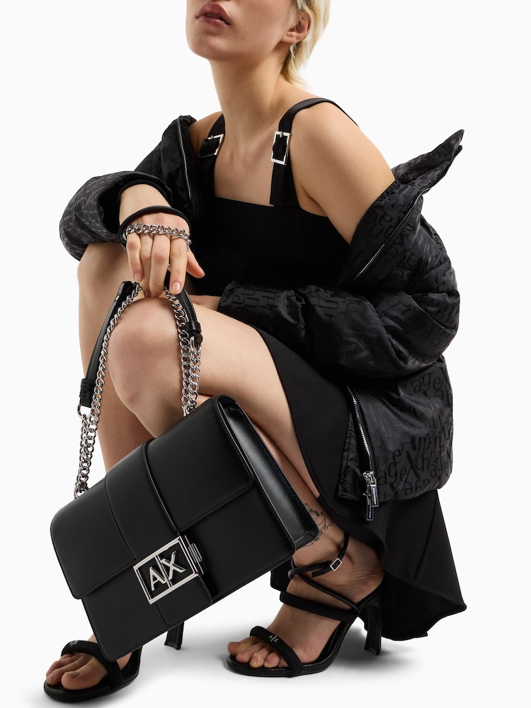 Armani Exchange Black Messenger Bag - Image 1 of 6
