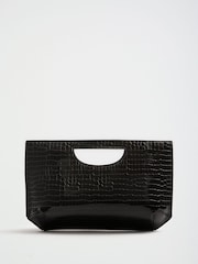 Friends Like These Black Large Top Handle Clutch Bag - Image 4 of 7