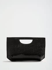 Friends Like These Black Large Top Handle Clutch Bag - Image 5 of 7