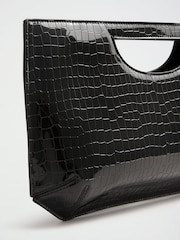 Friends Like These Black Large Top Handle Clutch Bag - Image 6 of 7