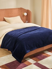 MADE.COM Lua Washed Cotton Velvet Quilted Bedspread - صورة 1 من 6