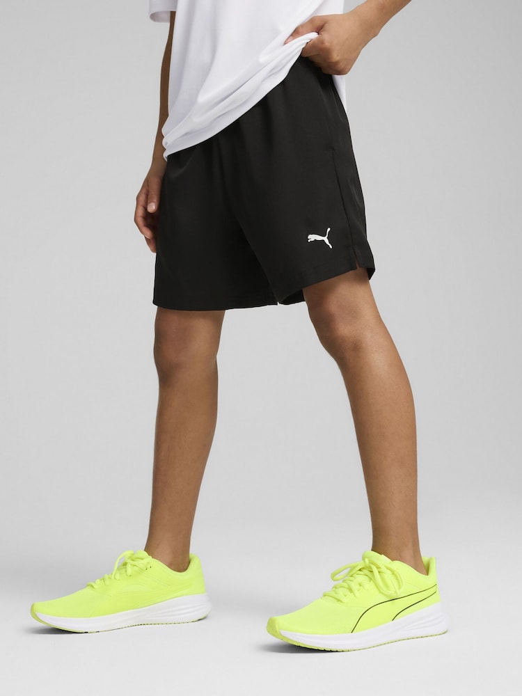 Puma Black Train All Day Essentials Woven Youth Shorts - Image 1 of 4 Puma Black Train All Day Essentials Woven Youth Shorts - Image 1 of 4