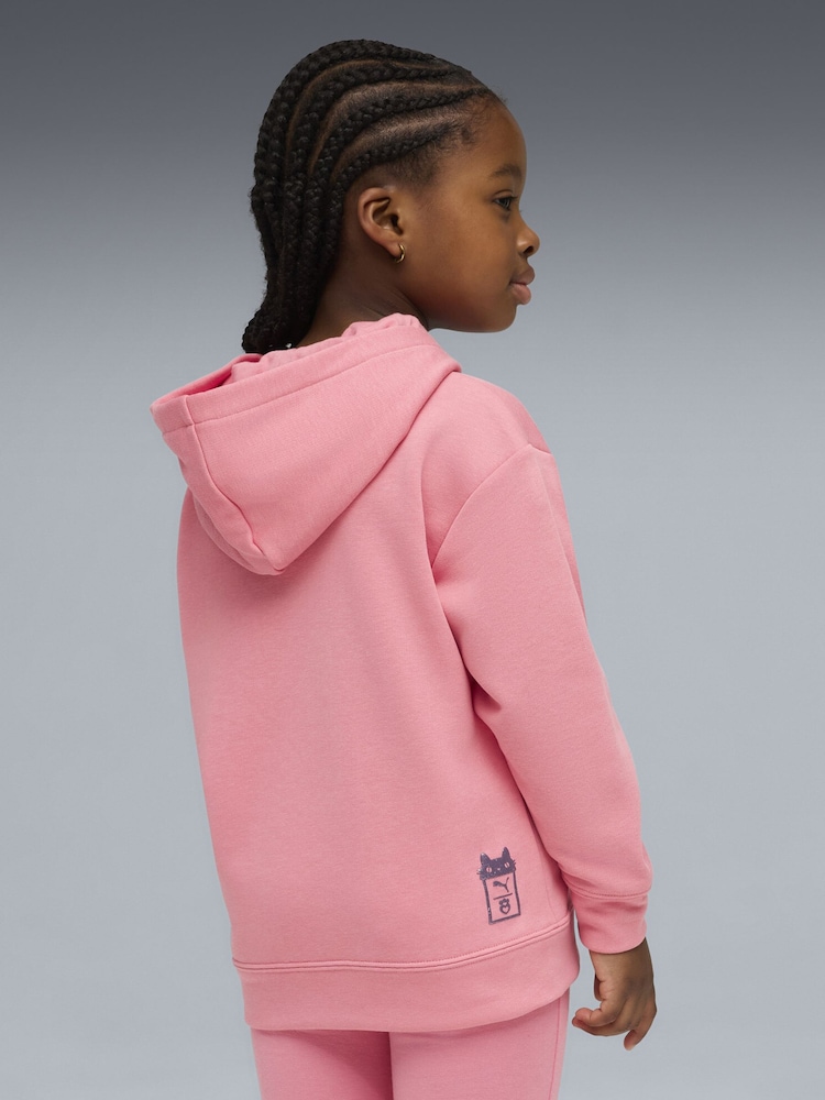 Puma Pink x GABBY DOLLHOUSE Relaxed Graphic Hoodie - Image 2 of 5 Puma Pink x GABBY DOLLHOUSE Relaxed Graphic Hoodie - Image 2 of 5
